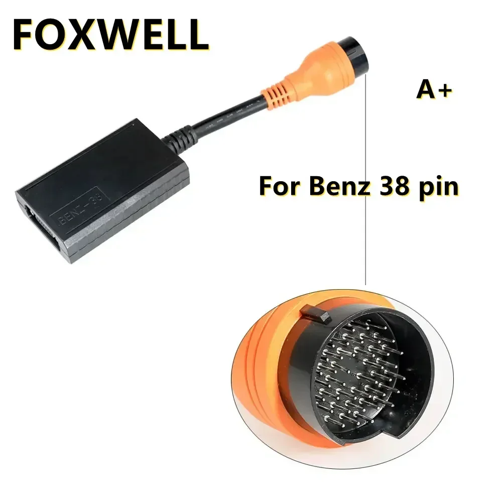 A+ Foxwell FOR Benz 38 pin and Extension Cable for Foxwell NT510 NT520 NT530 PRO Multi-System Scanner