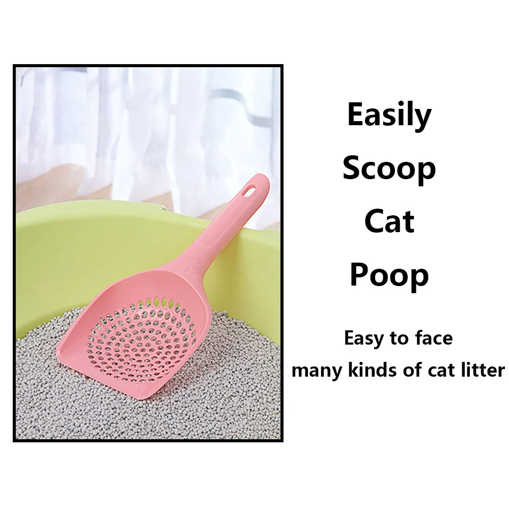 Cat Litter Spoon Shovel Plastic Cat Pet Care Sand Waste Scooper Shovel Hollow Cleaning Tool Dog Pet Litter Scoop Supplies 1pcs