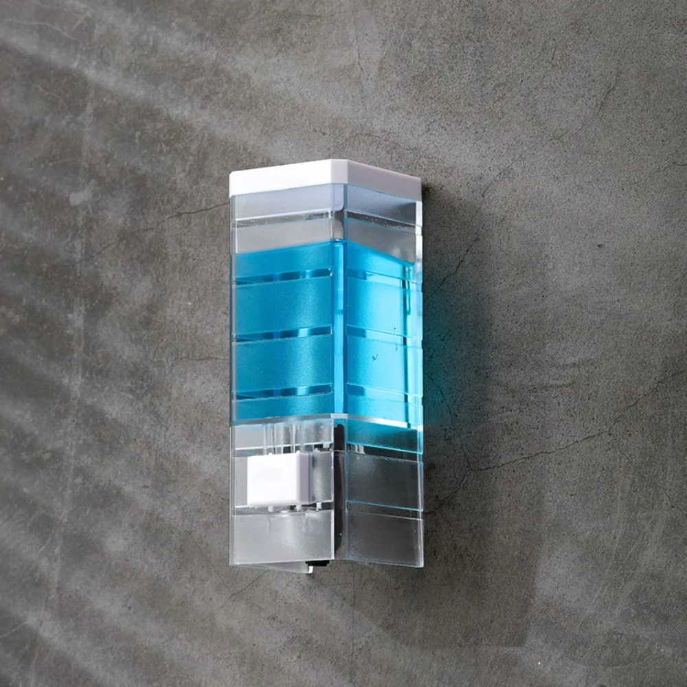 

Durable ABS Plastic Soap Dispenser No Drilling Transparent Shampoo Gel Dispenser Liquid Soap Container Dining Room
