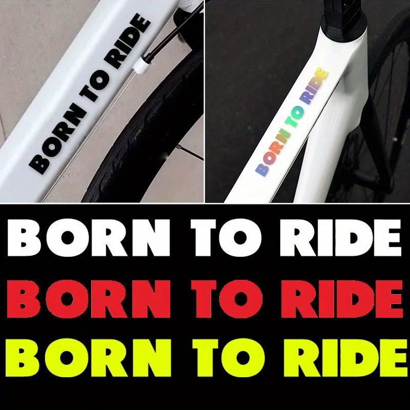 Born To Ride Sticker Cycling Motorcycle Vinyl Decal Waterproof UV Resistant Bike Frame Helmet Outdoor Decor