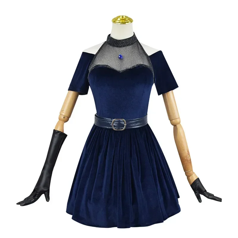 Alien Anime Stage Mizi Cosplay Costume avec perruque, uniforme décontracté, robe de soirée, ceinture, arrête, Halloween, carnaval, cadeau pour fille