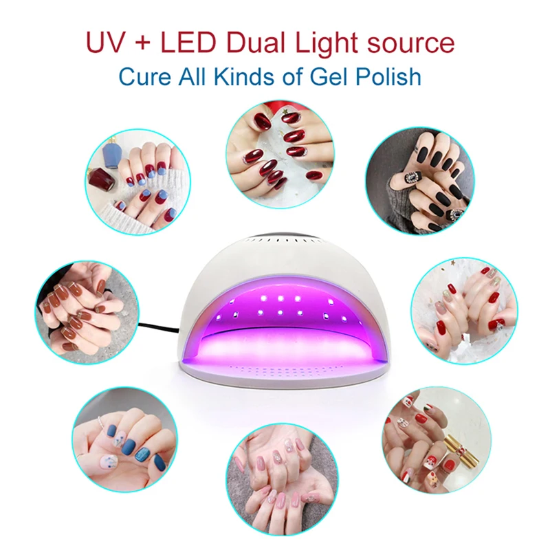 Source Factory New Style UV Nail Lamp Dual-Source Fast Curing 42 LED Beads Detachable Base Plate