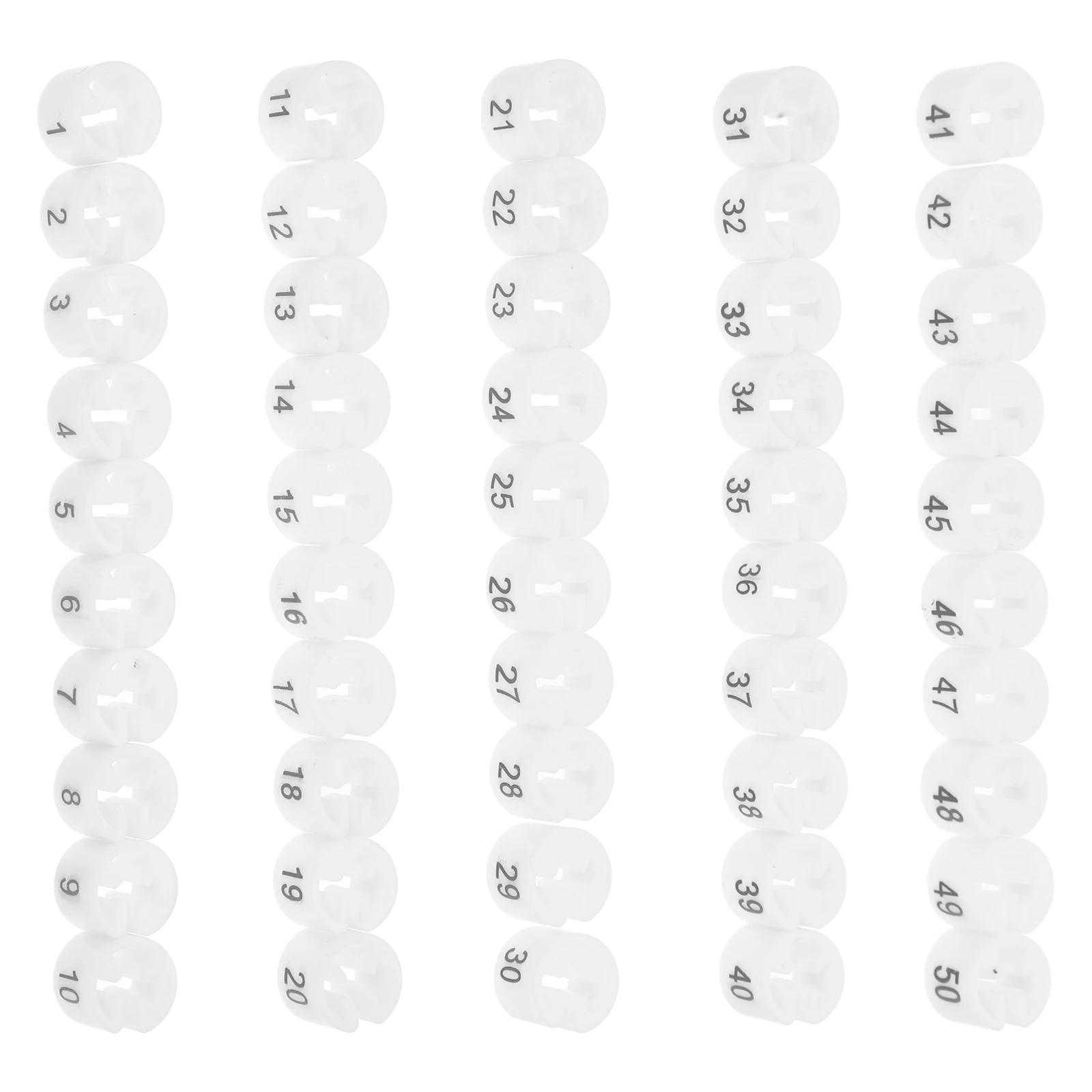 

50pcs Size Ring Hanger Number Tags Clothes Hangers Label Marker Garment Markers Plastic Clothing Hanger Size Tag Numbers