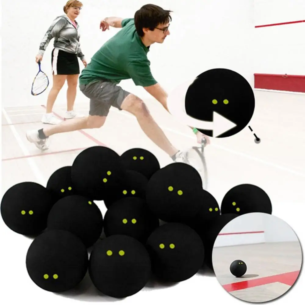 Professional Competition Forfar Squash Ball Two Yellow Dots Low Speed Sports Rubber Balls Accessory