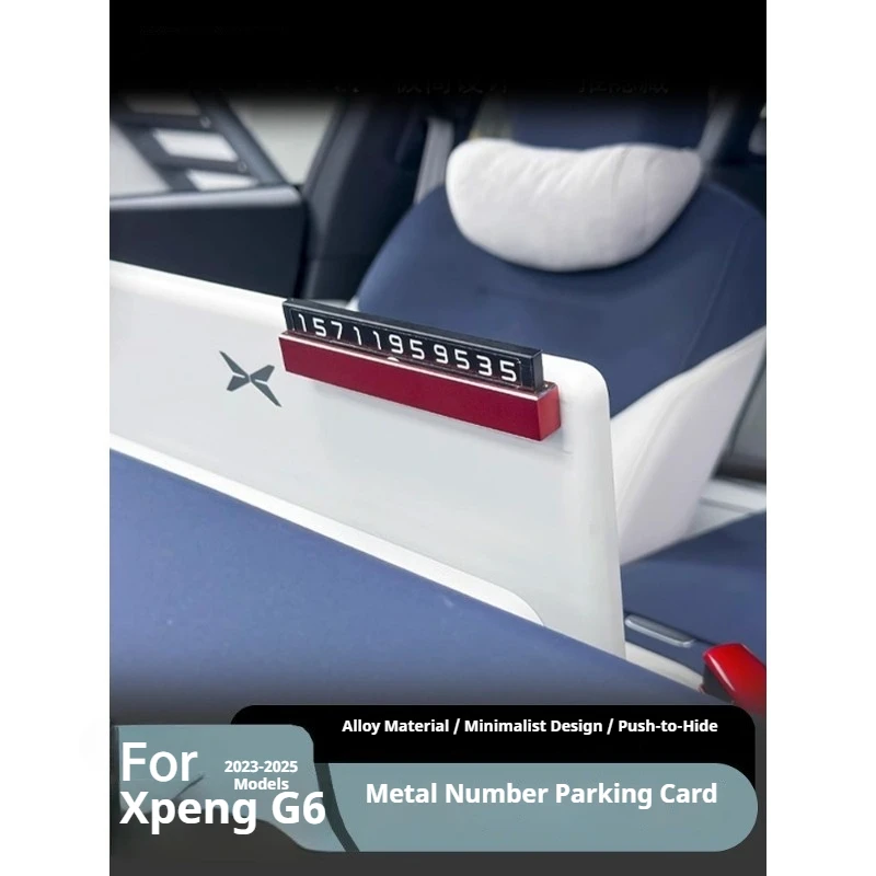 Fit For 23-25 XPeng G6 / P7i Car Parking Number Plate Temporary Parking Warning Accessories