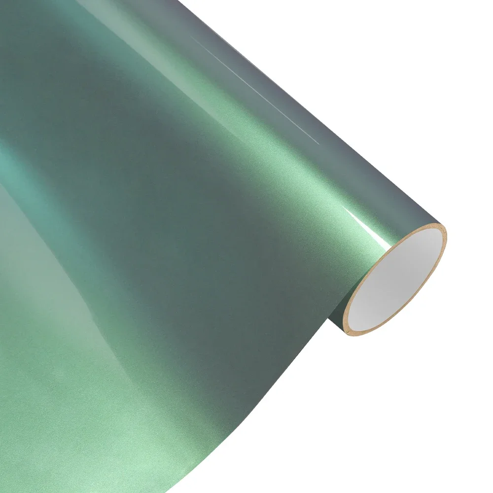 Car Sticker Magic Pearl Gray & Green Auto Wrapping Film Color Change Vinyl Film PET Bubble Free Car Accessories PVC Auto Decals