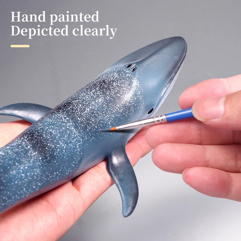 Duża figurka wieloryba, solidny, realistyczny model zwierzęcia morskiego do kolekcji, dekoracji, zestaw do zabawy, prezent.