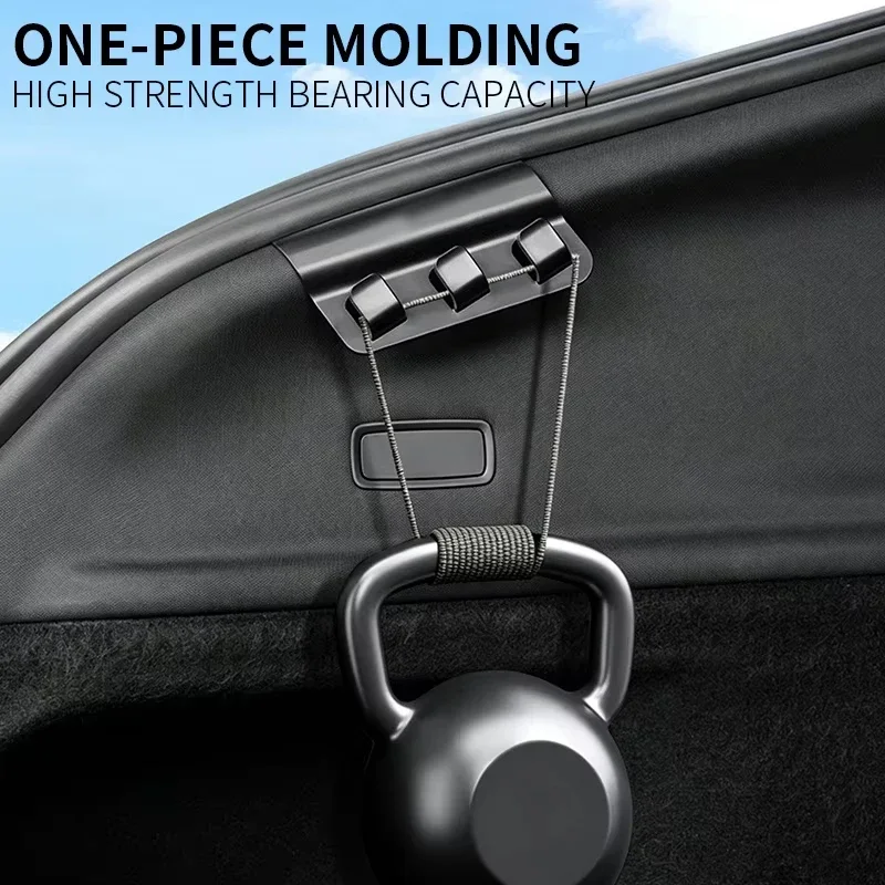 For Tesla Model Y Juniper, concealed hooks in the trunk, umbrella rack cargo hooks, and trunk storage