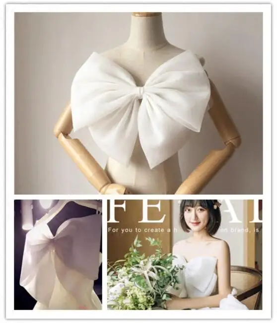 Tulle Knots Wedding Dress Seperate Knots Removeable Prom Party Gown Bow Customized