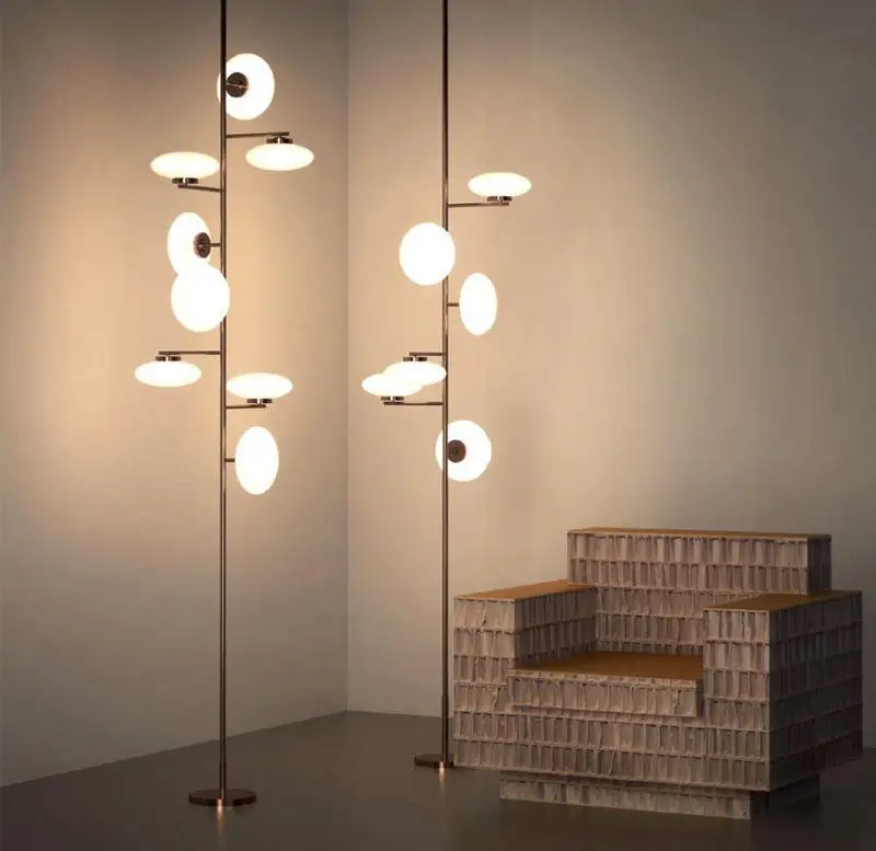 

JYLIGHTING Nordic Modern LED Standing Floor Lamp Luxury Designer Glass Metal E27 Base Large Size for Bedroom Living Room Home