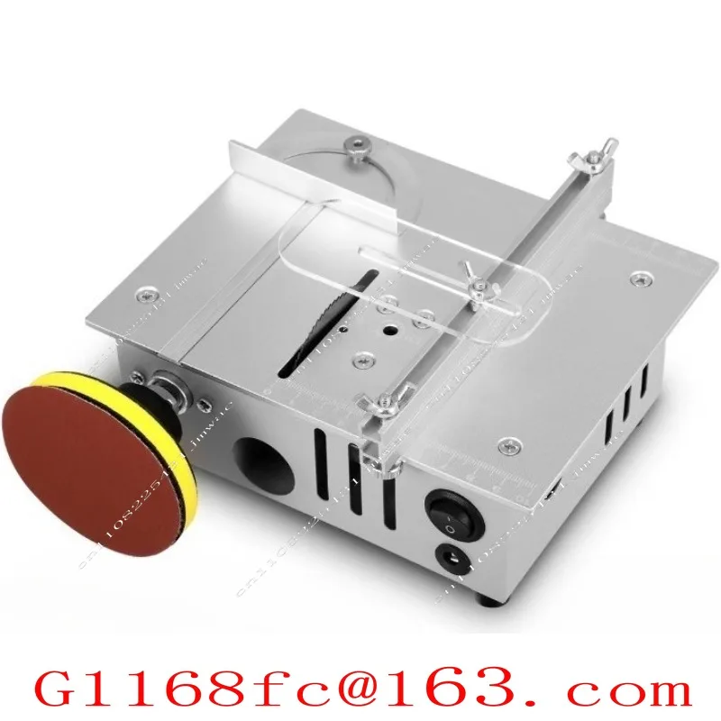 Micro Table Saw With 4 Sets Saw Blades Dual Motor Control 7 Speed 96w Portable Precision Table Saw Height Adjustable 0.1-15mm