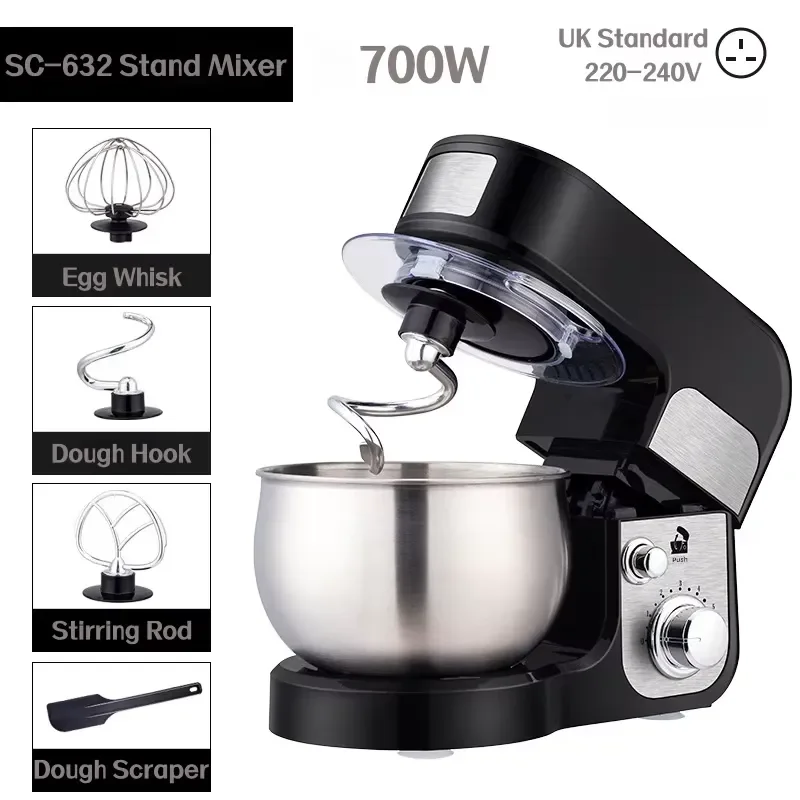 Electric Mixer Small Kitchen Desktop Multifunctional Automatic Cream Beater Compact Chef Tool for Home Baking Dough Mixing