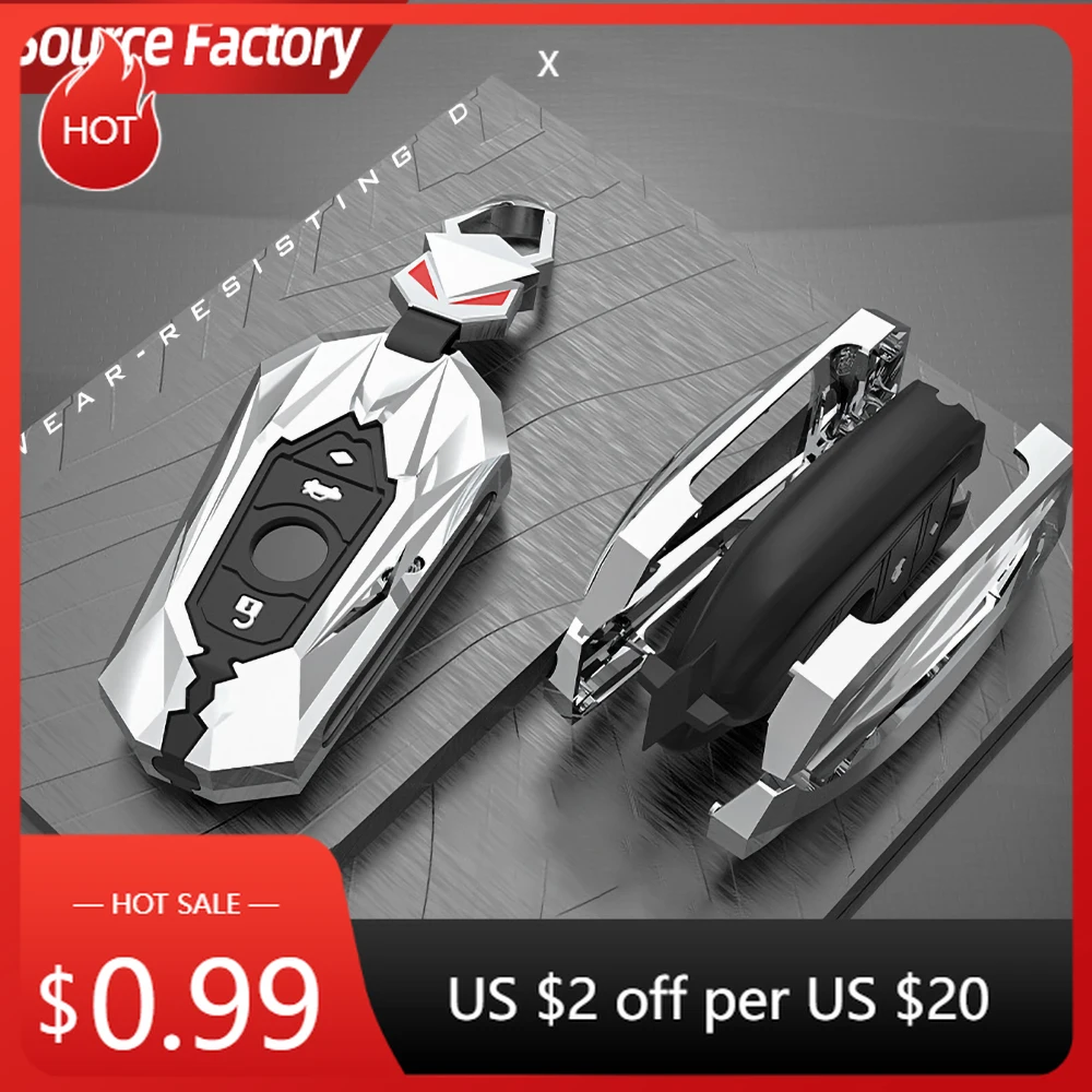 

Car Stickers Zinc Alloy Car Key Case Cover Shell For BMW 1 3 5 7 Series X1 X3 X4 X5 X6 G20 G30 F15 F16 G01 G02 G05 F10 F20