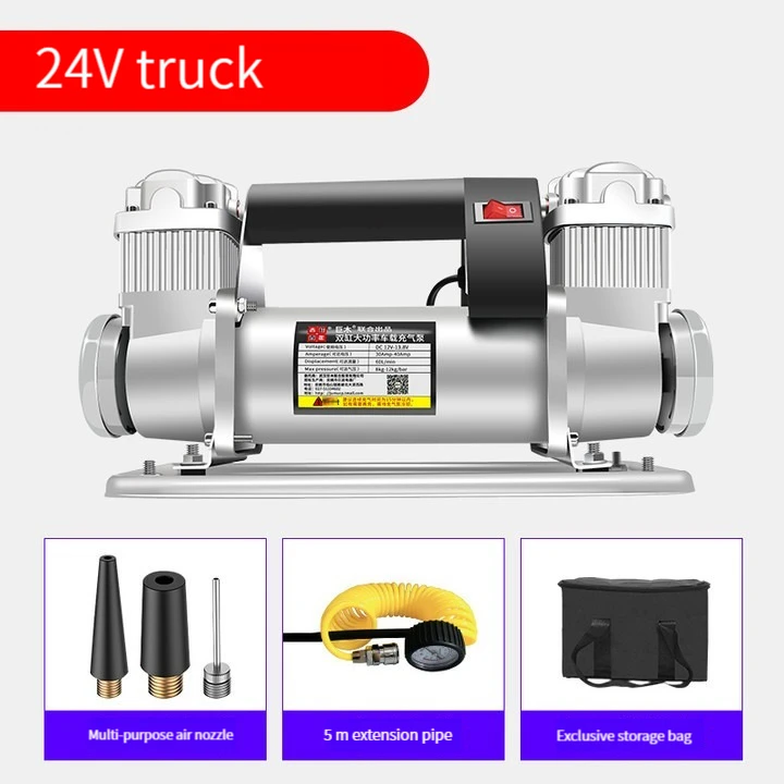 New Double-cylinder Car Air Pump High-power Off-road Vehicle SUV Truck Tire Car Air Pump High-pressure 480W Air Compressor