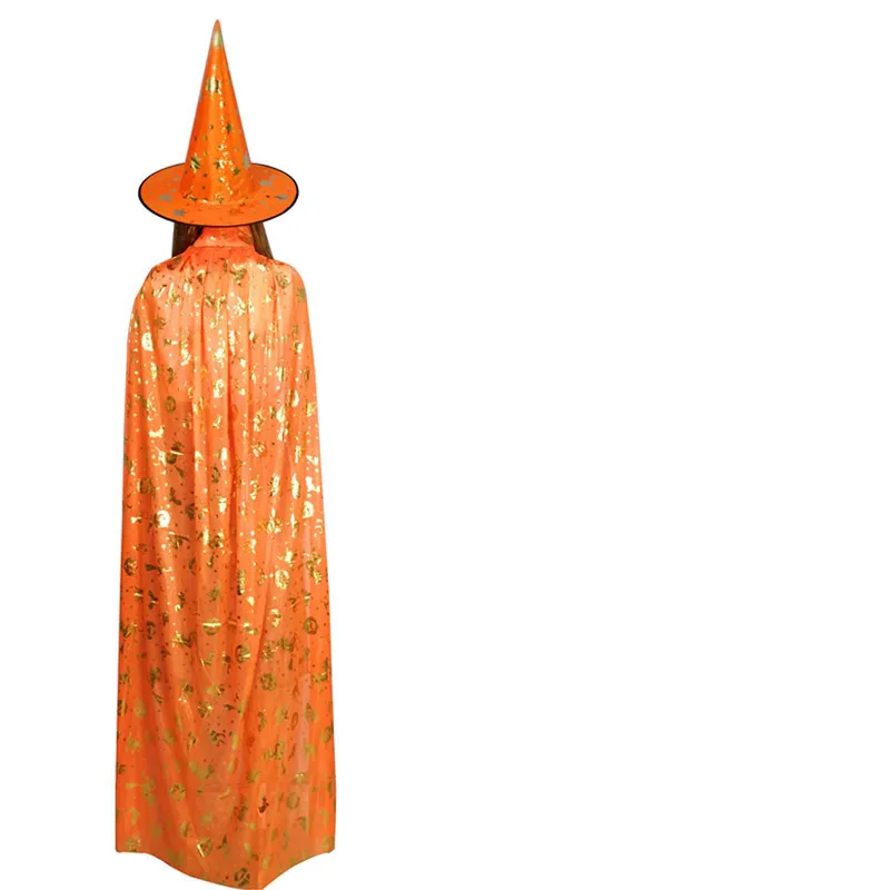 Funny Wizard Witch Cosplay Costumes para crianças, Capa, Robe Cap com chapéu, Casacos para meninas e meninos, Dress Up Party, Carnaval de Halloween