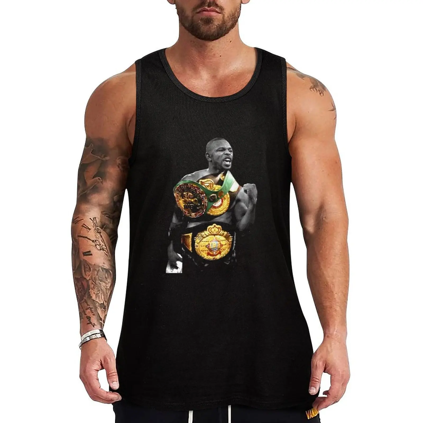 Men Roy Jones Jr Legend Retro Boxing Tank Top Premium Soft Tank Top Breathable Comfort Sleeveless
