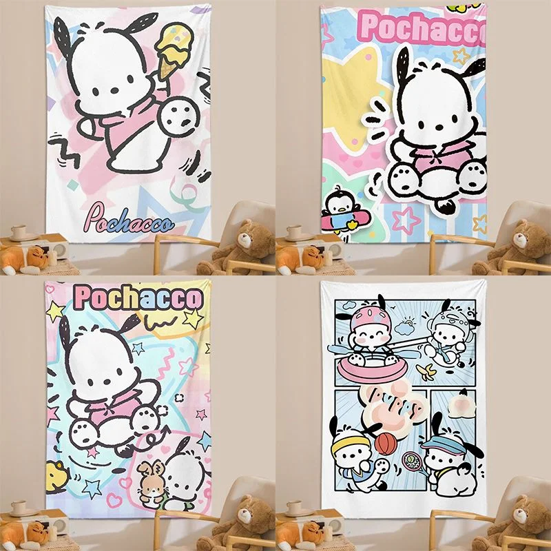 

Pacha Dog Room Background Cloth Cute Ins Style Sanrio Hanging Cloth Girls Dormitory Bedroom Warm Vertical Tapestry
