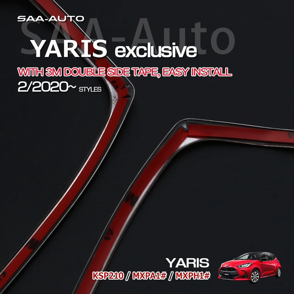 Car Rear Bumper Fog Light Trim Rear Reflector Garnish for TOYOTA YARIS KSP210/MXPA1/MXPH1 2020 Car Styling Exterior Accessories