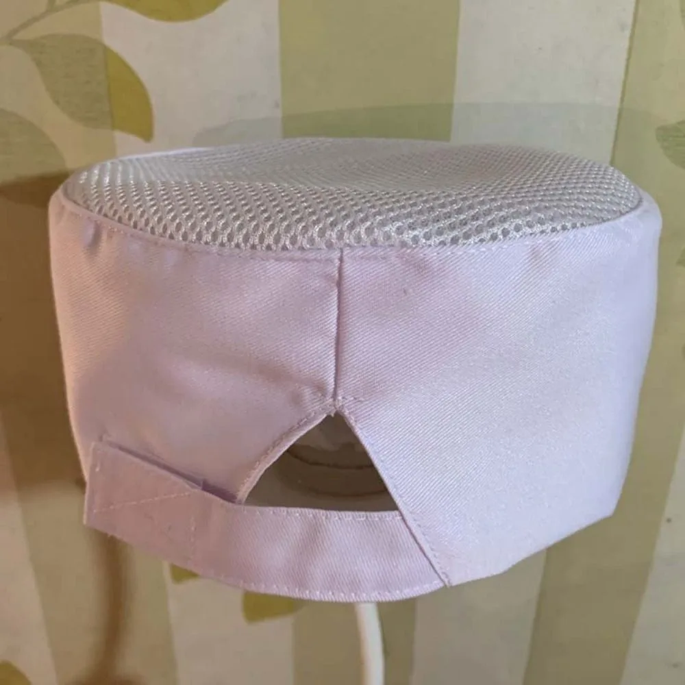 Kitchen Accessories Japanese-Style Breathable Sushi Cap Mesh Solid Color Chef Flat Top Caps No Eaves Black Chef Hat Coffee Shop