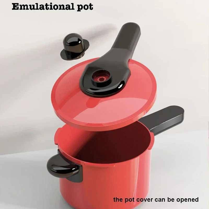 Kids Toys Pretend Play Red Kitchen Toys Simulation Food Cooking Girl\'s Boys Educational Play House Interactive Toys for Children