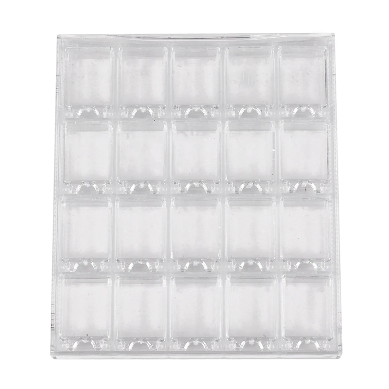 

20 Girds Acrylic Makeup Organizer Nail Art Storage Box Clear Display Case Organizer Holder For Jewelry Nail Rhinestone Beads Box