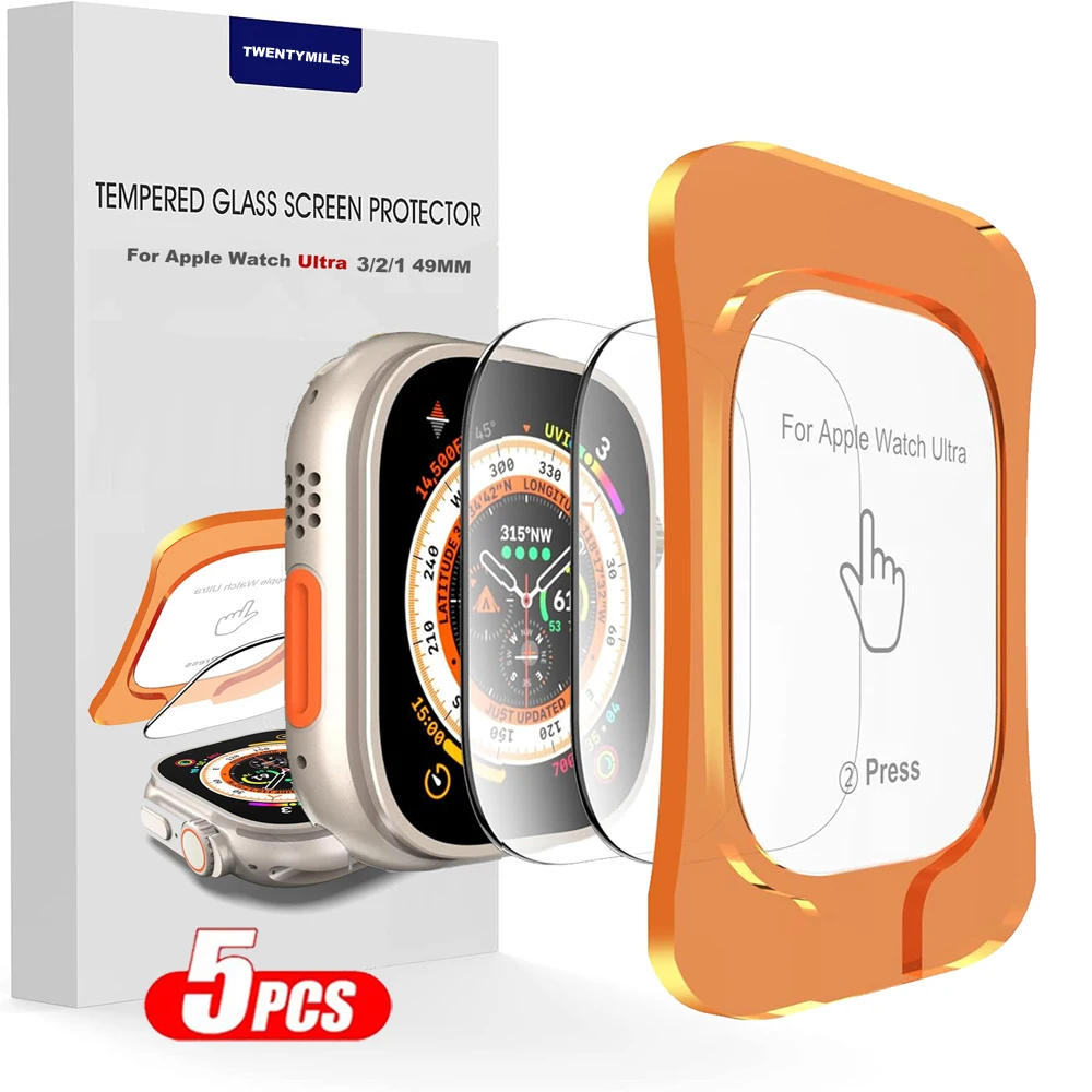 Tempered Glass For Apple Watch Ultra 1/2/3 49mm With Alignment Tool Screen Protector For iWatch Ultra 1 2 3 49mm Accessories2030