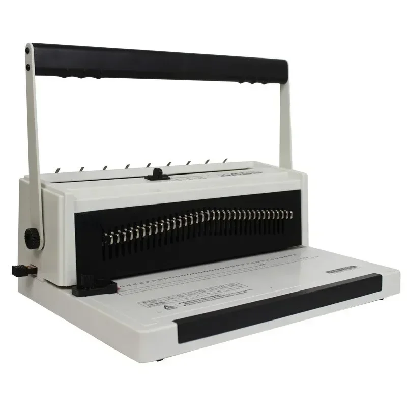 34 hole desktop calendar iron ring binding machine with full pull blade double line hanging calendar W20A