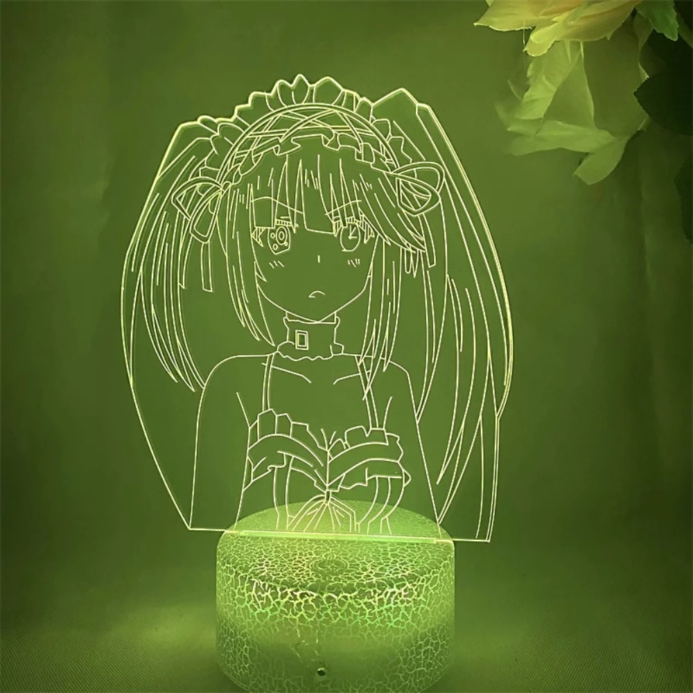 Anime Lamp Cute Pretty Girls 3D Nightlight Acrylic Led Night Light 7/16 Colors Sexy Women Table Lamps for Bedroom Decor Gifts