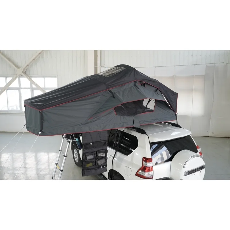 High Quality 140/160/190cm 420D Waterproof Roof Top Tent 4WD Offroad Camping With Sun Shelter Factory Wholesale