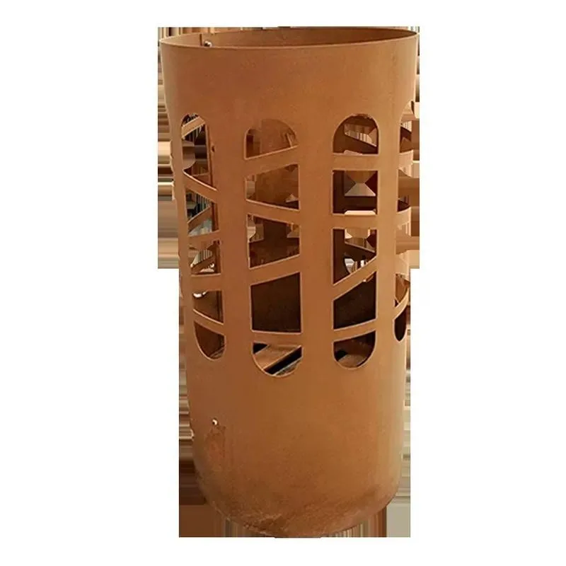 Large Round Corten Steel Wood Burning Fire Pit Bowl Outdoor Terrace Camping Backyard Rustic Cast Iron Fireplace