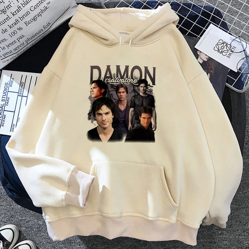 Damon Salvatore hoodie soft fabric patterned streetwear elegant girl tracksuits printed design pattern streetwear graphic