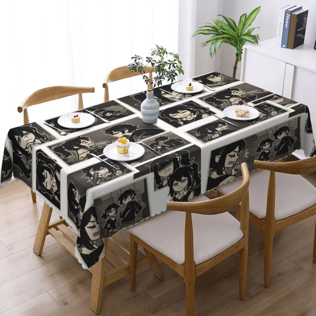Ashley And Andrew The Coffin Of Andy And Leyley Rectangular Tablecloth Waterproof Table Cover for Dining Events Table Cloth