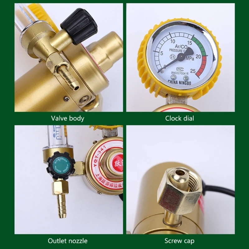 CO2- Meter Regulator Mig- Tig Meter Pressure Gauge 0-25MPa 5/8