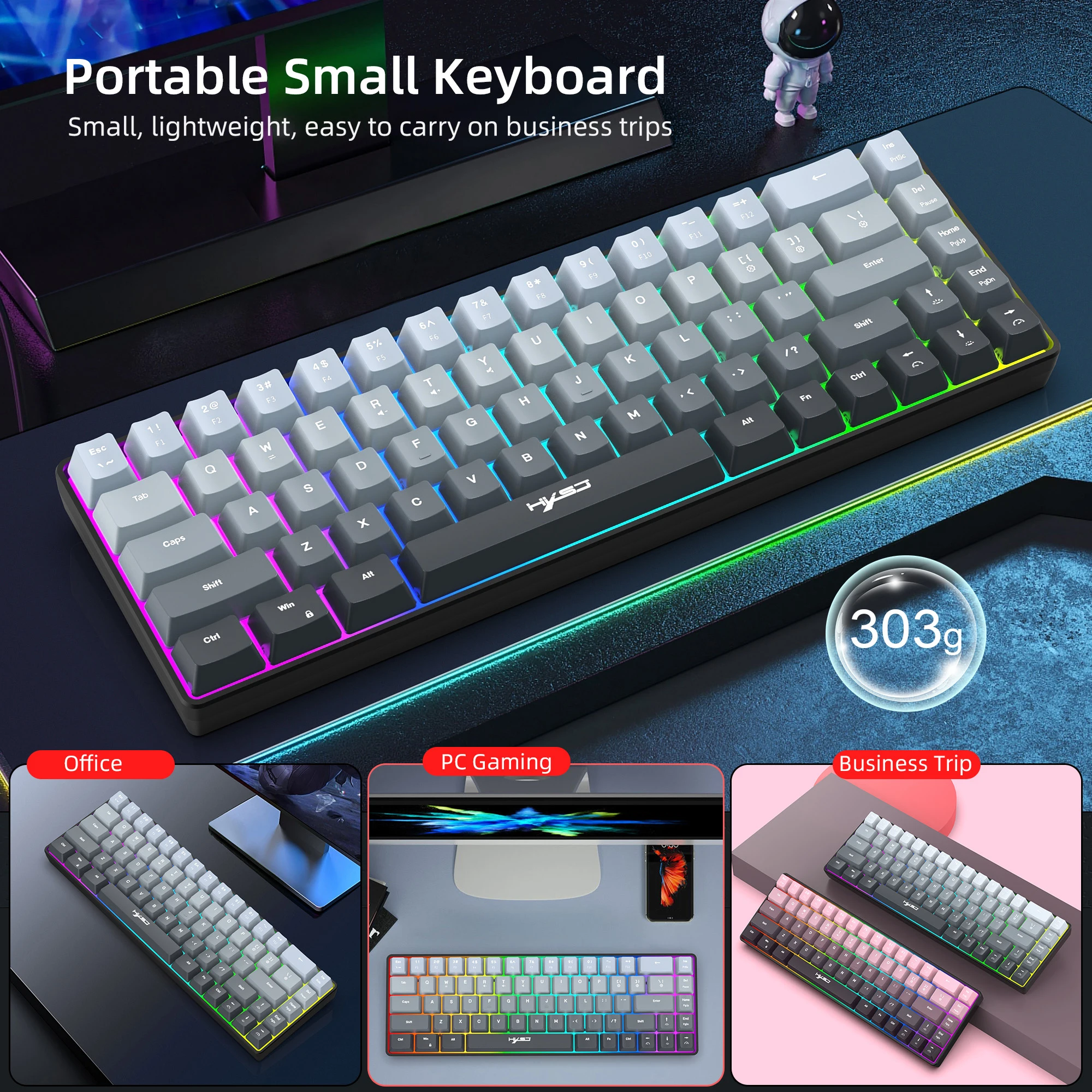 RGBバックライト付きゲーミングキーボード、68キーのコンパ - Gaming Keyboard Ergonomics のレビューと価格