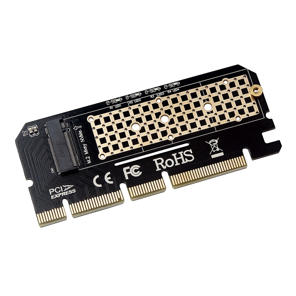 M2 Nvme SSD to PCI E 3.0 Expansion Card Converter 16X Slot Adapter for Desktop Motherboard Upgrades