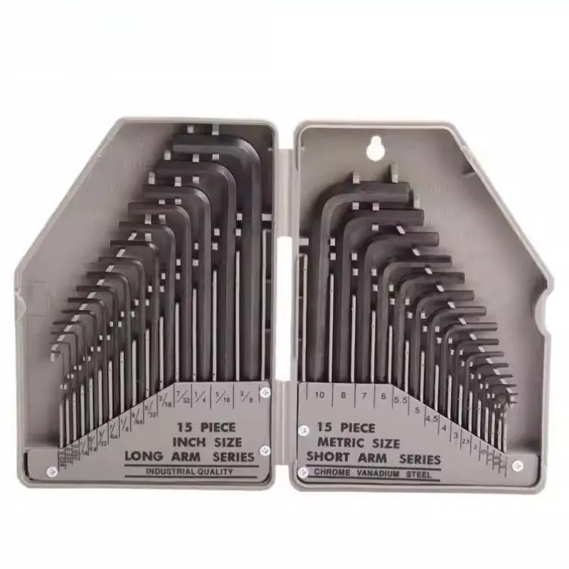 30PCS Hex Key Set, Metric & Imperial Allen Wrench Set with Storage Case, CR-V Steel (Universal Fit)
