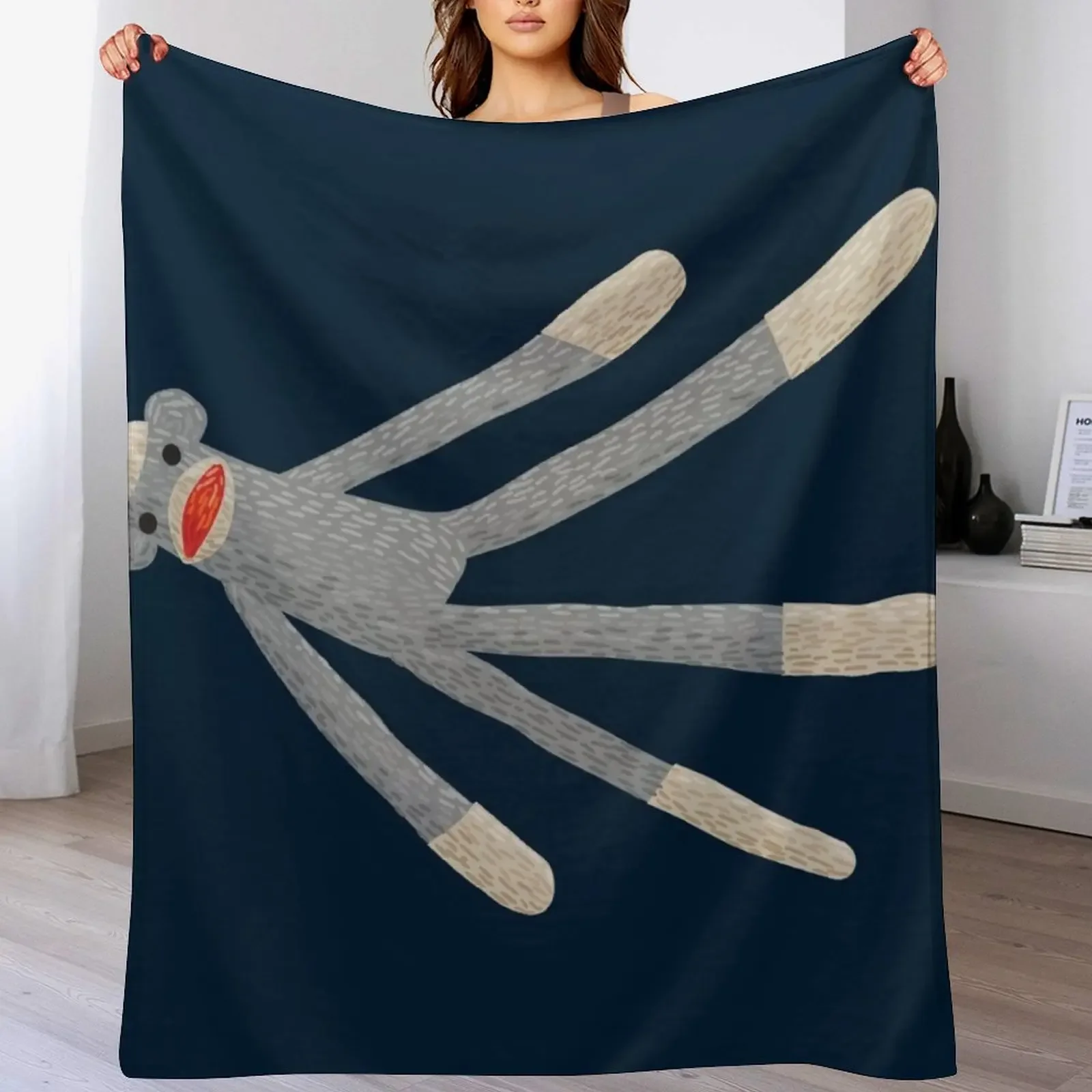 

Sock Monkey Throw Blanket Decorative Sofa Sofa Throw cosplay anime Summer Beddings Blankets