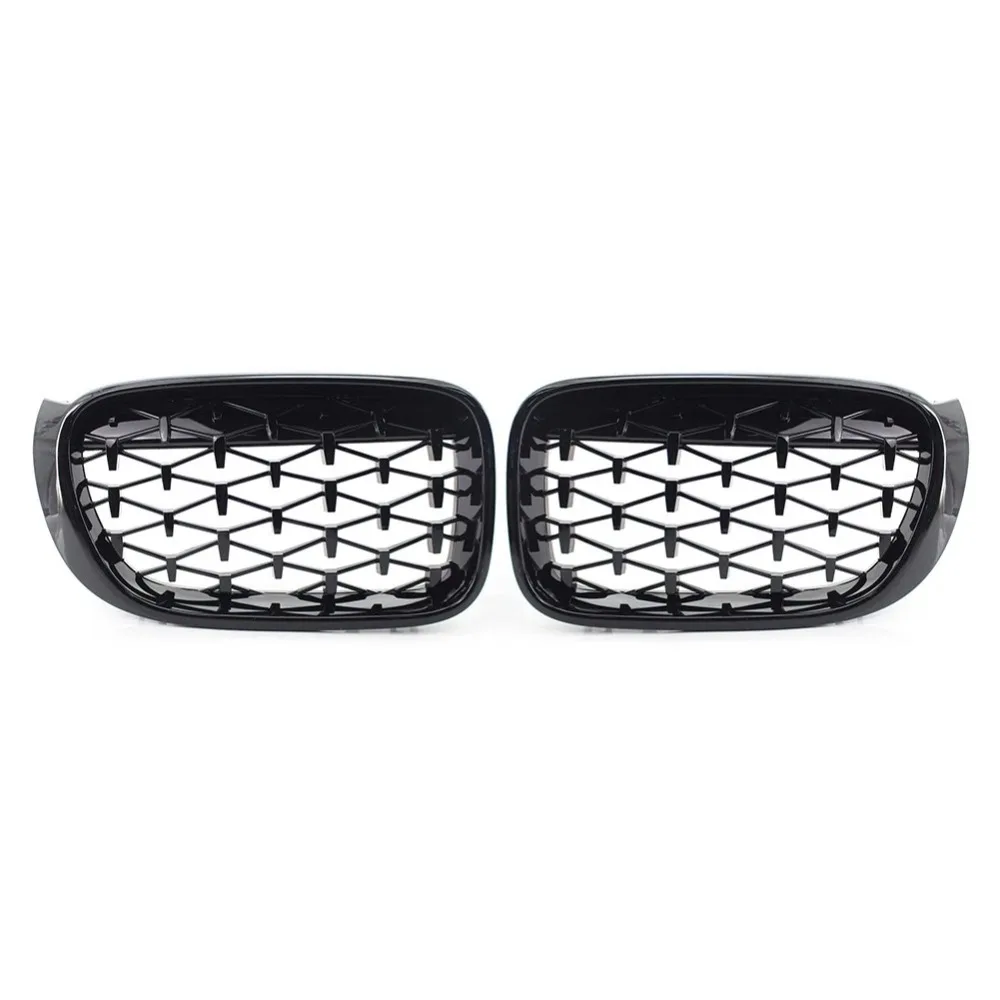 Chrome Diamonds Style Front Bumper Grilles For BMW X3 F25 X4 F26 2014-2018 Look Double Line Style Racing Grill