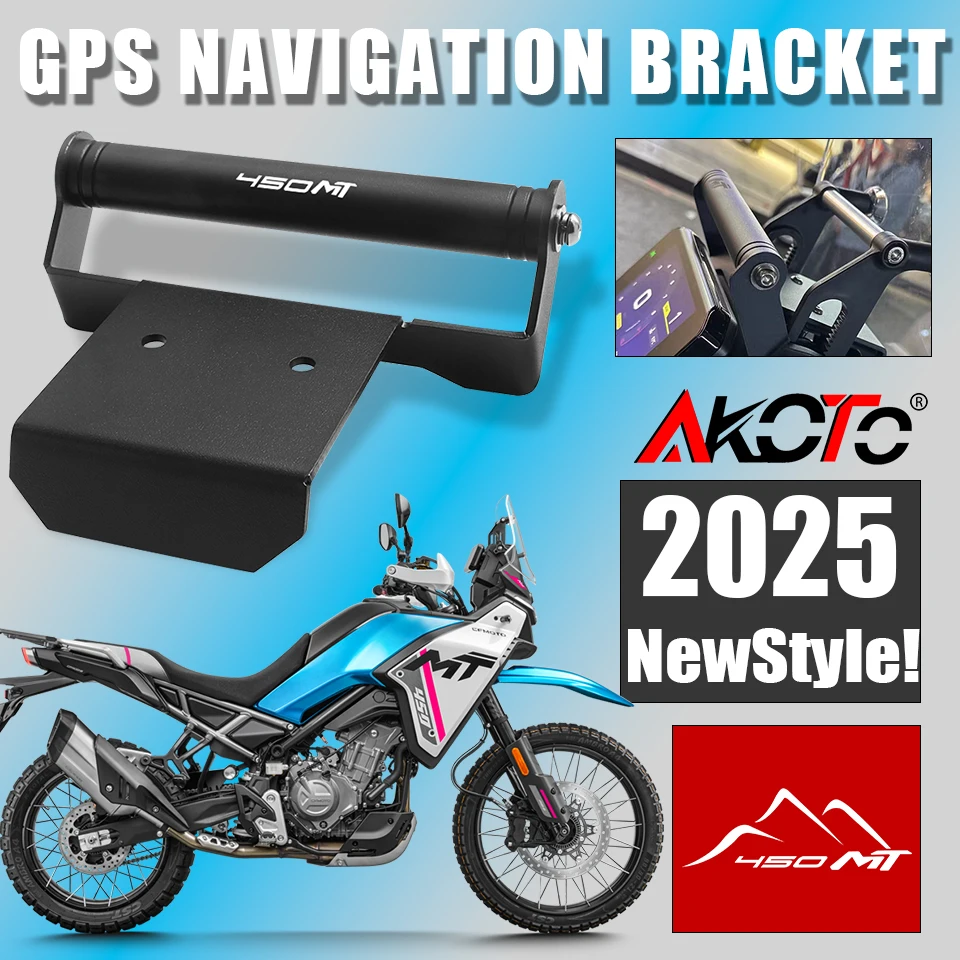 

Motorcycle GPS Navigation Bracket Supporter Holder Phone Support Mount For CFMOTO 450MT ADV 450 MT MT450 Adventure 2024-2025