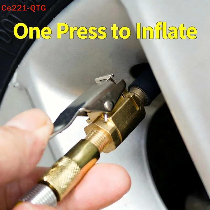 Brass Car Tire Inflation Quick Connector Leakproof Seal Easy Operation For Air Pump Hose Connection CAR Air Chuck Air Compressor