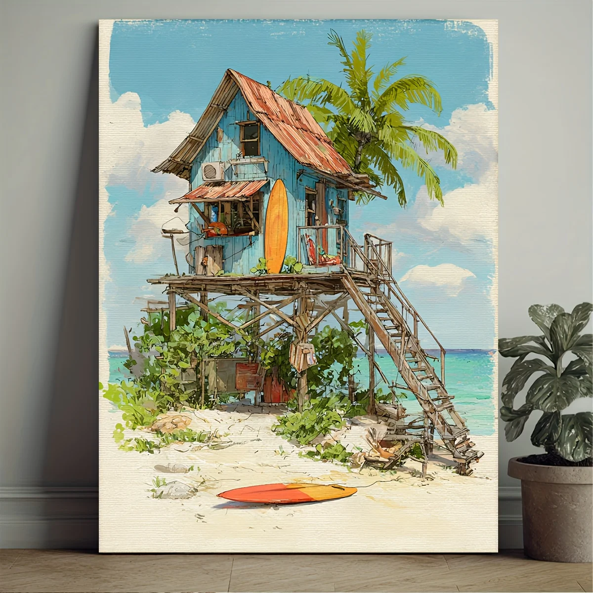(No frame)2D Flat, 2D Flat, 2D Flat 1pc, Including a Frame, Measuring 12X16 Inches, Featuring Humorous Manga-Style Artwork of