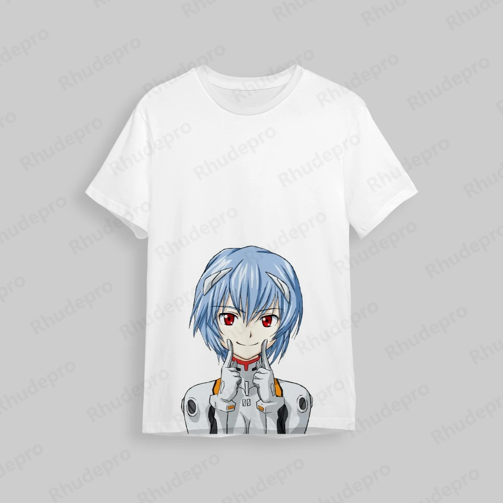 T-shirt Court pour Homme, Style Harajuku, Neon Genesis Evangelion, Hip Hop, Anime, 5XL, Nouvelle Collection, Haute Qualité, Tendance