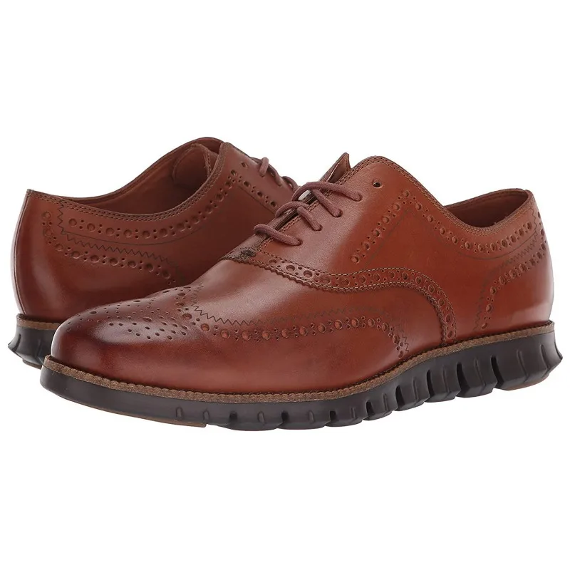Spring Men's Leather Shoes Retro Lace Up Round Head Business Oxfords Outdoor Casual Large Size Chunky Sneakers Chaussures Homme