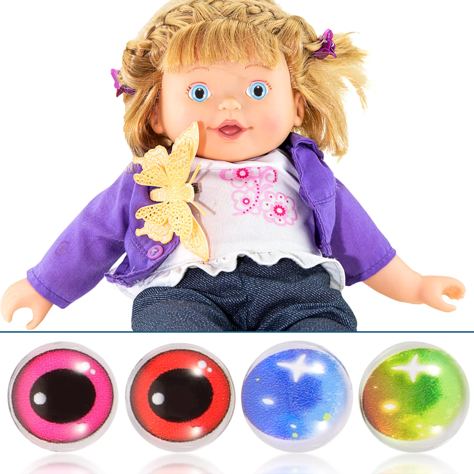 

100 Pcs Fake Eye Crafts Realistic Eyes Eyeballs for Decoration Artificial Crystal