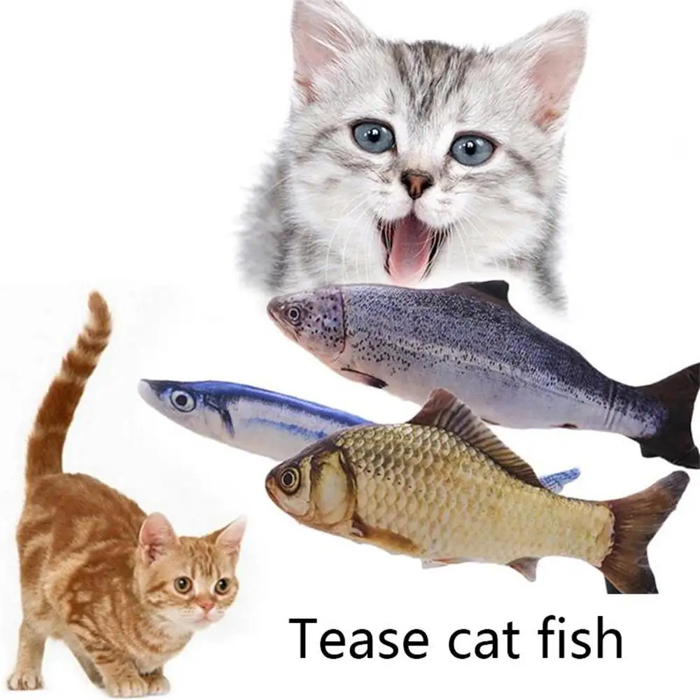 Playing Mint Chewing Pet Cat Toys Artificial Fish Catnip Stuffed