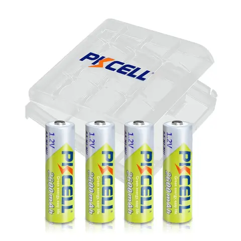 4 Pack AA Rechargeable Batteries 2600mAh Pkcell
