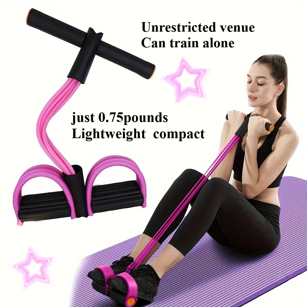 

6-Tube elastic yoga pedal drawstring Fitness equipment for stretching and slimming and training abdominal waist arm leg muscles