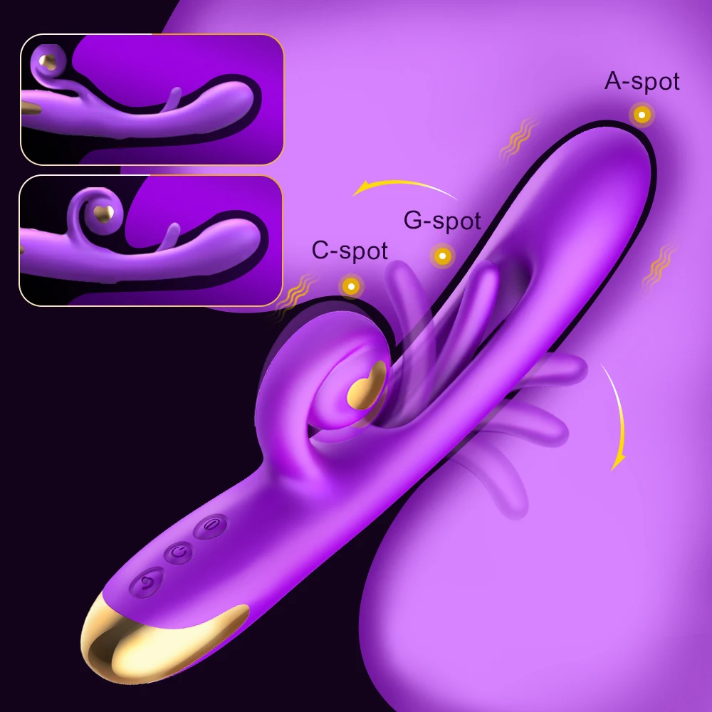 

Tapping G Spot Vibrator with Snail 7 Flapping 10 Vibration Clitoral Stimulator Nipple Anal Vibrating Sex Toys for Women Orgasm