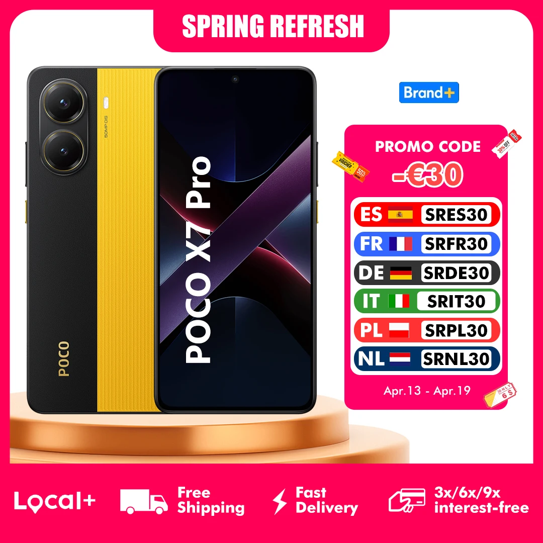 POCO X7 Pro Versión Global Teléfono Móvil 256GB / 512GB Dimensidad 8400-Ultra 6.67" Pantalla 120Hz 6000mAh 5G NFC