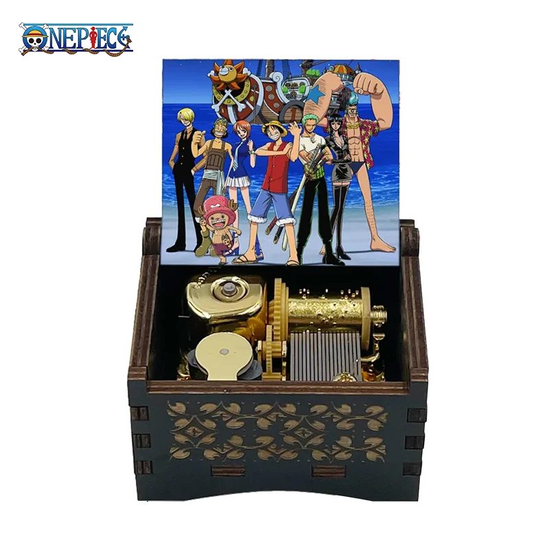 One Piece "Naoko Pem Siguropis" kronkelende automatische muziekdoos creatieve animatie thema lied hoogwaardige originele Luffy perifere geschenkgroothandel